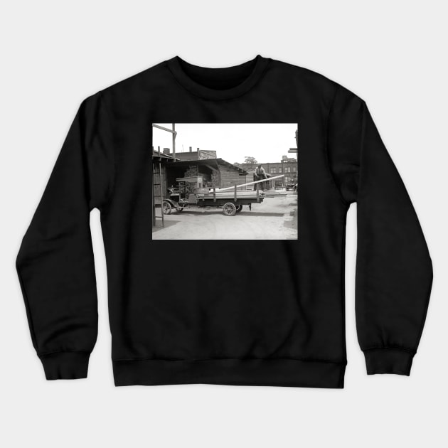 Kelly&#39;s Lumber Yard, 1926. Vintage Photo Crewneck Sweatshirt by historyphoto